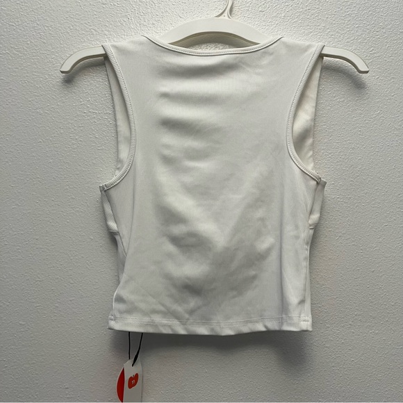 Cider 2 Pack Solid Ruched Square Neck Crop Top - Picture 11 of 15